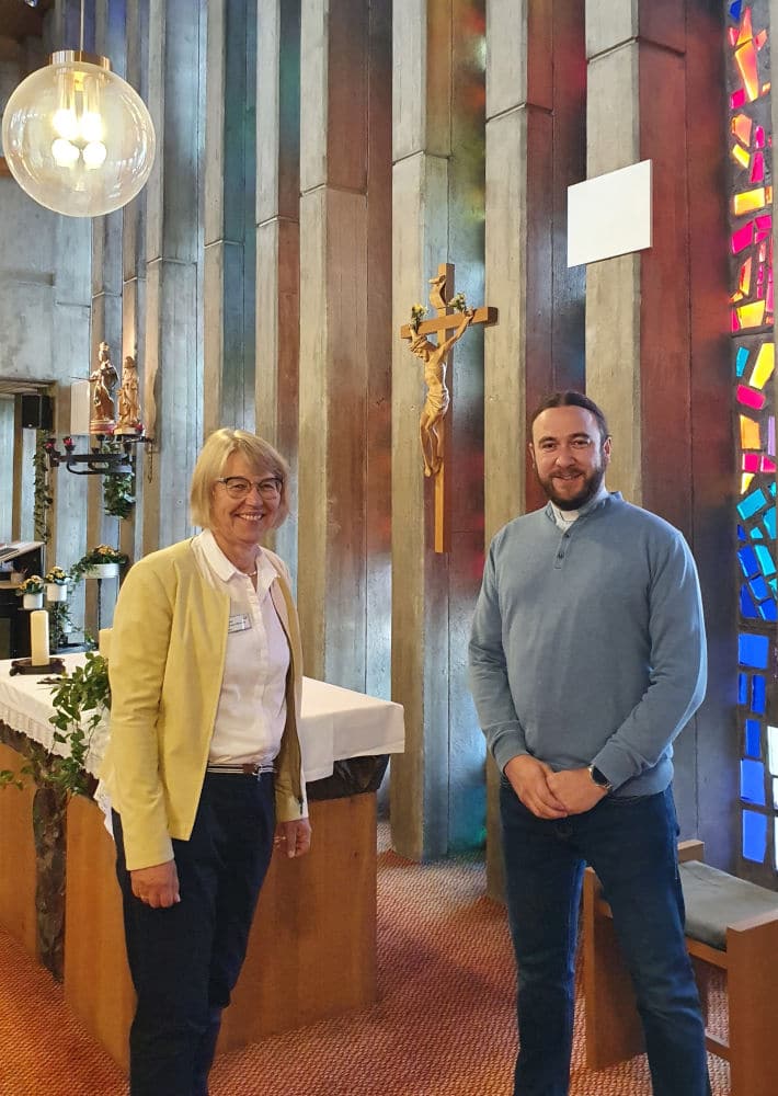 Pastoralreferentin Michaele Fuhrmann-Neumayr und Pfarrvikar Florian Weindler